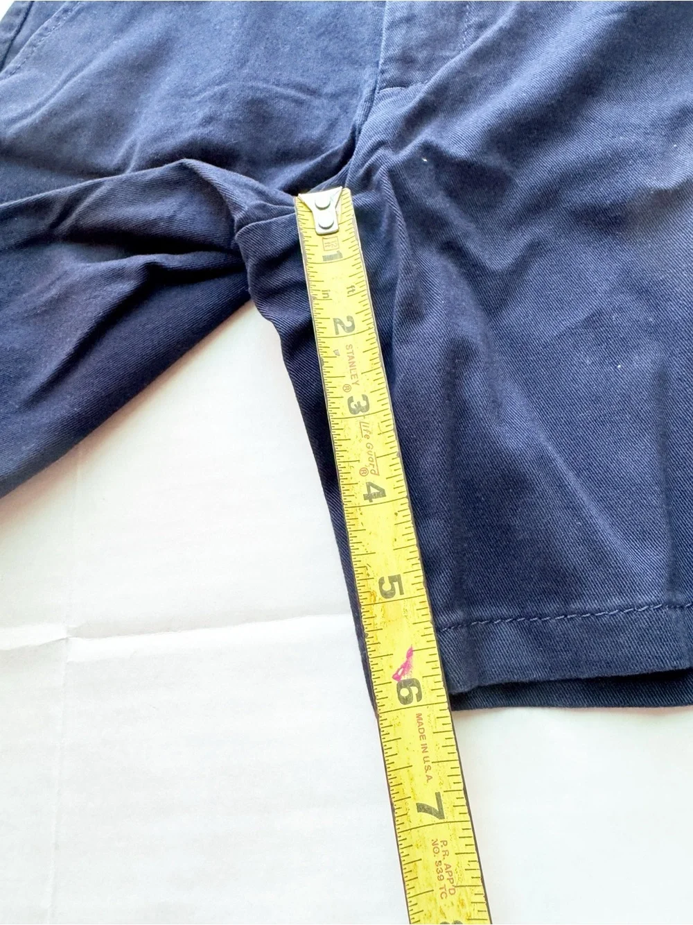 Gap Boys New Classic Navy Blue Chino Shorts Organic Cotton Blend NWT